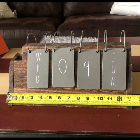 Rae Dunn Wood and Metal Perpetual Calendar - Picture 8 of 10